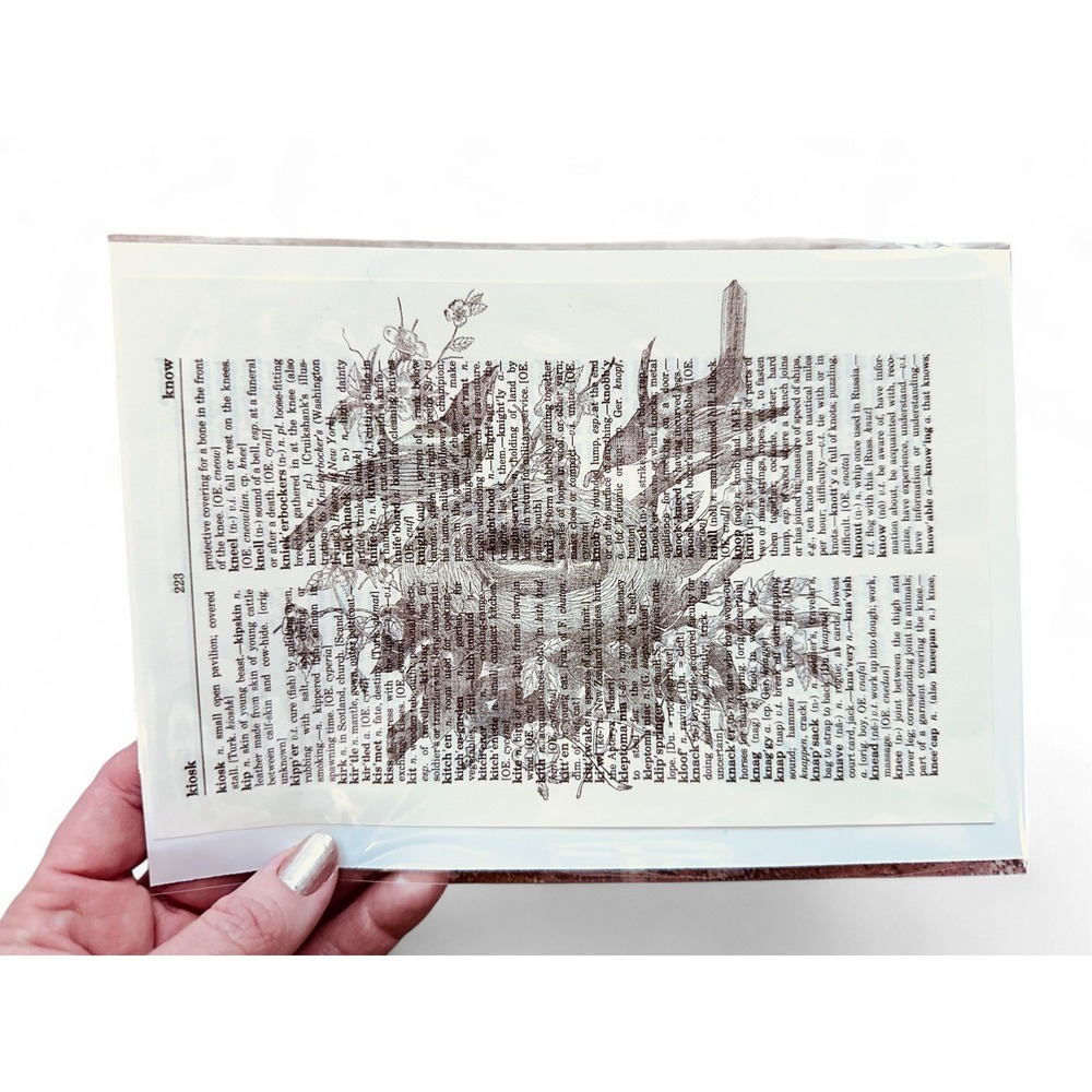 Bird Nest - Upcycled Dictionary Art Print Whimsy Nostalgia Nature Theme OOAK